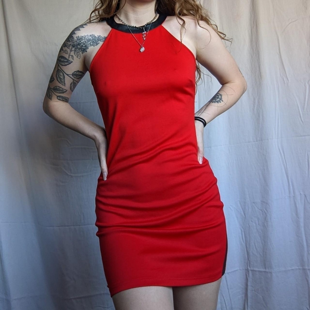 Vintage Guess Bodycon Halter Neck Dress